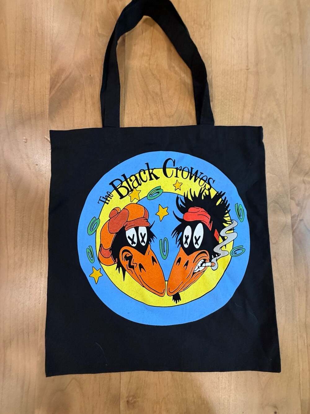 The Black Crowes Graphic Print Black Tote Bag
